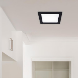 Downlight panel 18W cuadrado NEGRO