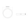 Plafonnier LED rond 18W NOIR