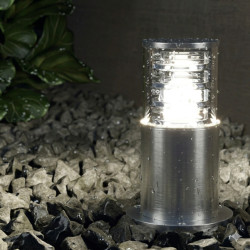 Baliza sobremuro redonda E27 color plata
