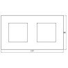 Brushed Aluminium Frame 2 Gang