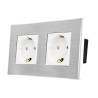 Cadre en Aluminium Brossé 2 Mécanismes Série Crystal gris