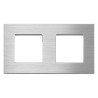 Cadre en Aluminium Brossé 2 Mécanismes gris