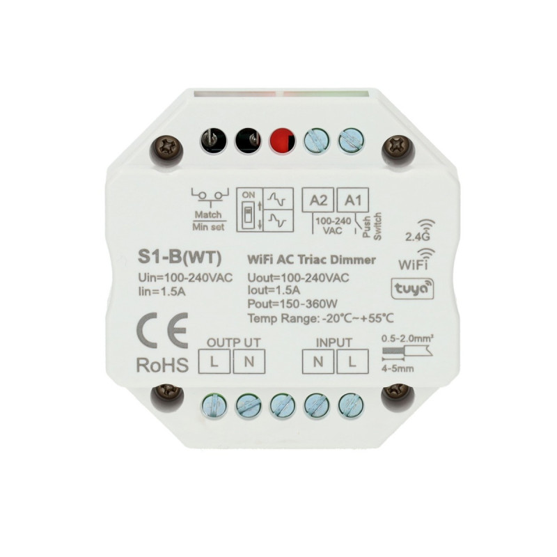 Régulateur dimmer LED 360W PUSH+ RF WiFi