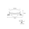 Anel de downlight para integração em gesso, Ø 100 mm, para lâmpada GU10