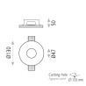 Encastreable en plâtre Ø 130 mm pour ampoule GU10
