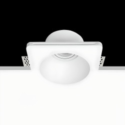 100x100mm plasterboard recessed downlight ring for GU10 bulbs