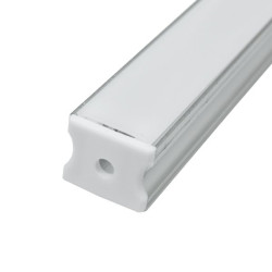 Profilé d'aluminium rectangulaire 17,5 x 14,5 x 2000 mm