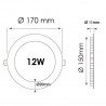 Downlight Led 12W Rodada