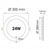 Downlight Led 24W Rodada