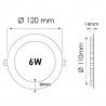Downlight Led 6W Rodada preto
