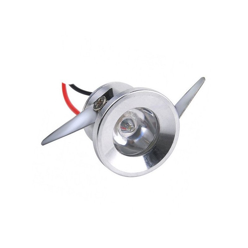 Downlight led mini 1W color plata