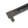 União curva em PVC, cor preto