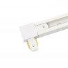 Joint de rail courbé en PVC, blanc