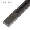 PVC LED Spotlights Rail - Connectable, 2 Meter Long, black