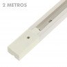 PVC LED Spotlights Rail - Connectable, 2 Meter Long, White