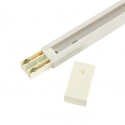 Carril focos led PVC blanco 1 metro