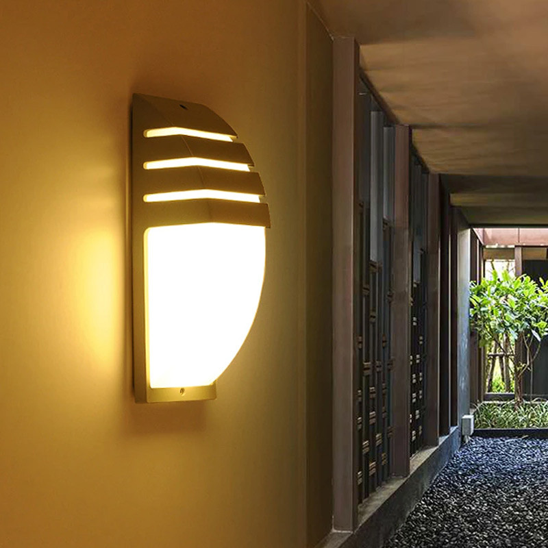 Luz de parede CURVE IP54 E27 cinzento