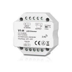 12-48VDC LED push dimmer RF