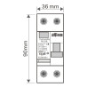 Residual current circuit breaker 2P 6kA