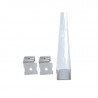 Perfil rectangular aluminio tira led 17,5 x 14,5 x 1000mm
