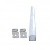 Perfil rectangular aluminio tira led 17,5 x 14,5 x 2m