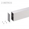 Profilé rectangulaire en aluminium, bande de leds 66 x 35 x 2000mm