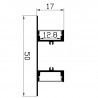 Aluminium profile for led strip double side lighting