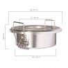 Downlight led mini 3W 12V/24V cor prata