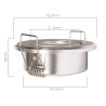 Downlight led mini 3W 12V/24V couleur argent