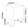 WALL LAMP E27 + READING LIGHT + USB