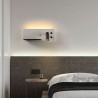 Luz de parede LED 7+3W com USB esquerda