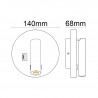CANDEEIRO DE PAREDE DE ALUMÍNIO COM CHUMBO 3+8W USB