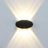 Luz de parede em alumínio LED 6W IP65 cor preta