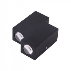 Applique murale en aluminium LED 4W IP65 couleur noire