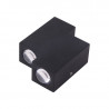 Luz de parede em alumínio LED 4W IP65 cor preta