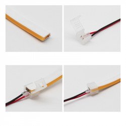 Cabo de ligação neon flex de cor única 12V 6mm
