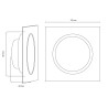 12W square downlight PC series