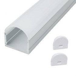 Profilé rectangulaire en aluminium, bande de leds 20 x 21 x 2000mm