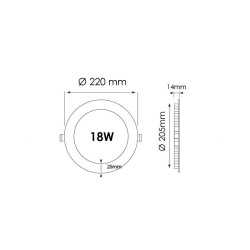 Downlight con detector de presencia 18W