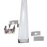 Profil rectangulaire en aluminium pour bande LED de 1 m