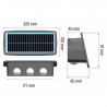 Luz de parede solar LED bidireccional 6 LEDS IP54