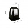 Farol sobremuro E27 IP54 preto