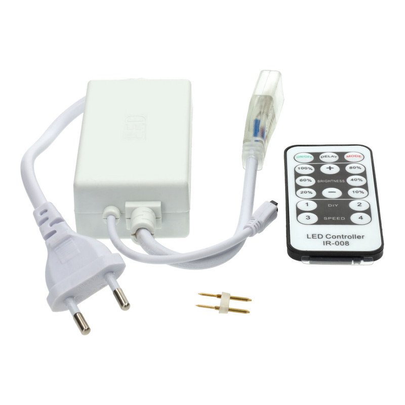 Controlador tira LED 220V con mando a distancia