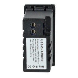 Base modular USB empotrable doble