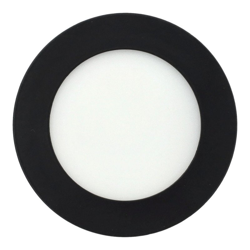 Painel de downlight 6W redondo PRETO