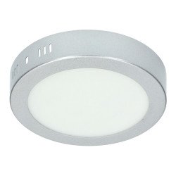 Plafón Led 12W redondo PLATA