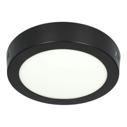 Plafond à leds 12W rond NOIR
