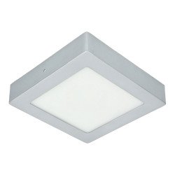 Plafón Led 12W cuadrado PLATA