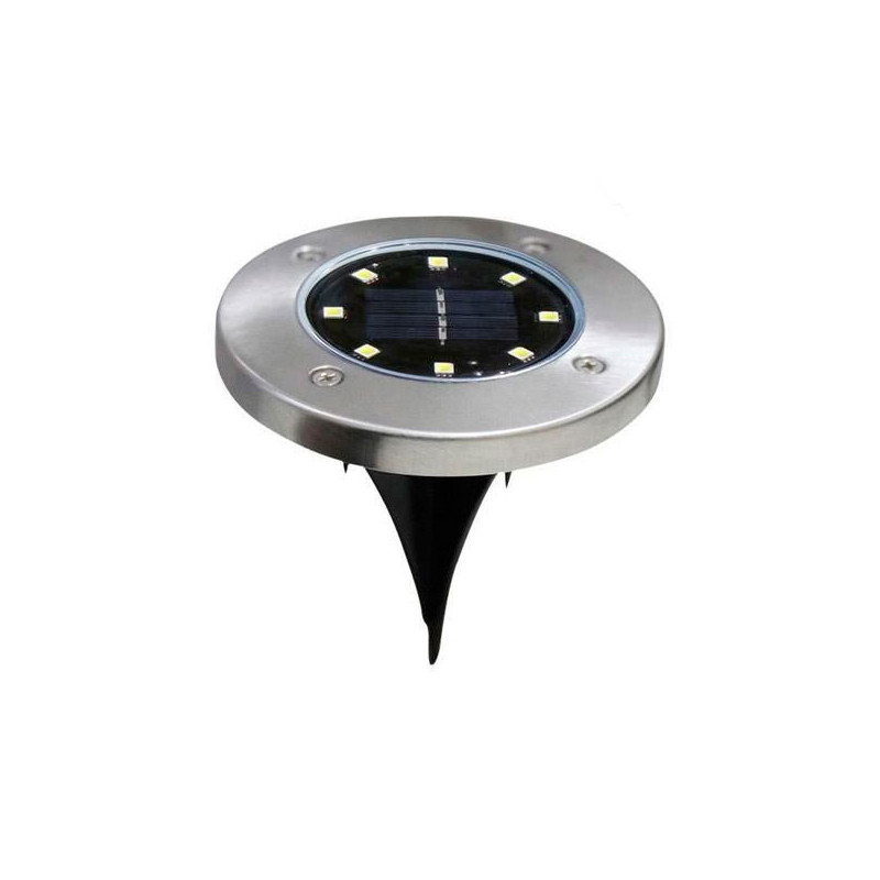 Sinal luminoso solar de LED terrestre com espigão