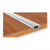 Profil rectangulaire en aluminium pour bande de leds de 1 m avec languettes